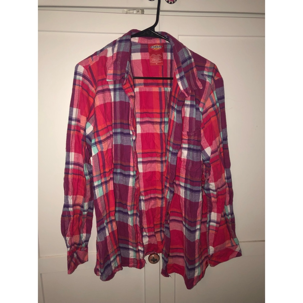 pink plaid flannel